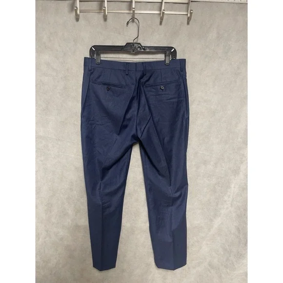 Banana Republic Pants Men 33X29 Blue Italy Barberis Canonico Super 110 Wool Luxe - Picture 9 of 12